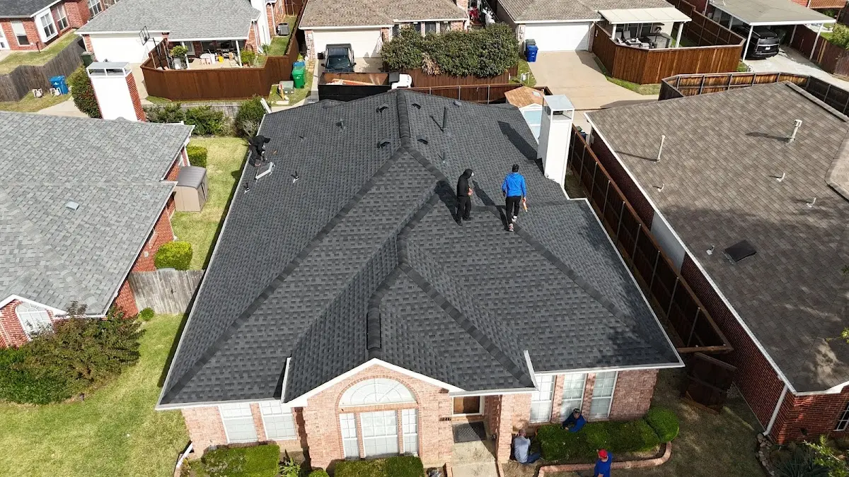 Slate & Tile Roof Repair work in progress on a Dearborn property